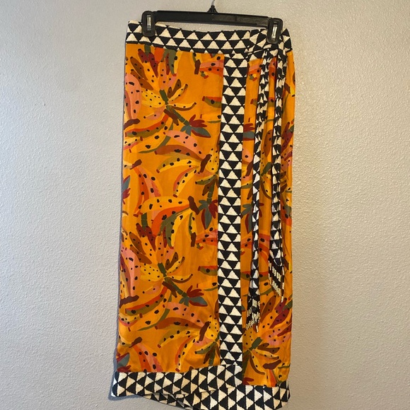 Farm Rio Contrast Wrap Midi Skirt - Picture 3 of 5